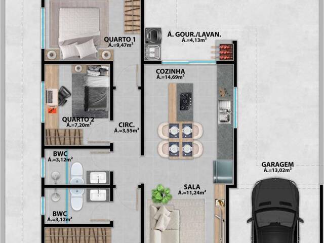 #1091 - Casa para Venda em Palhoça - SC - 2