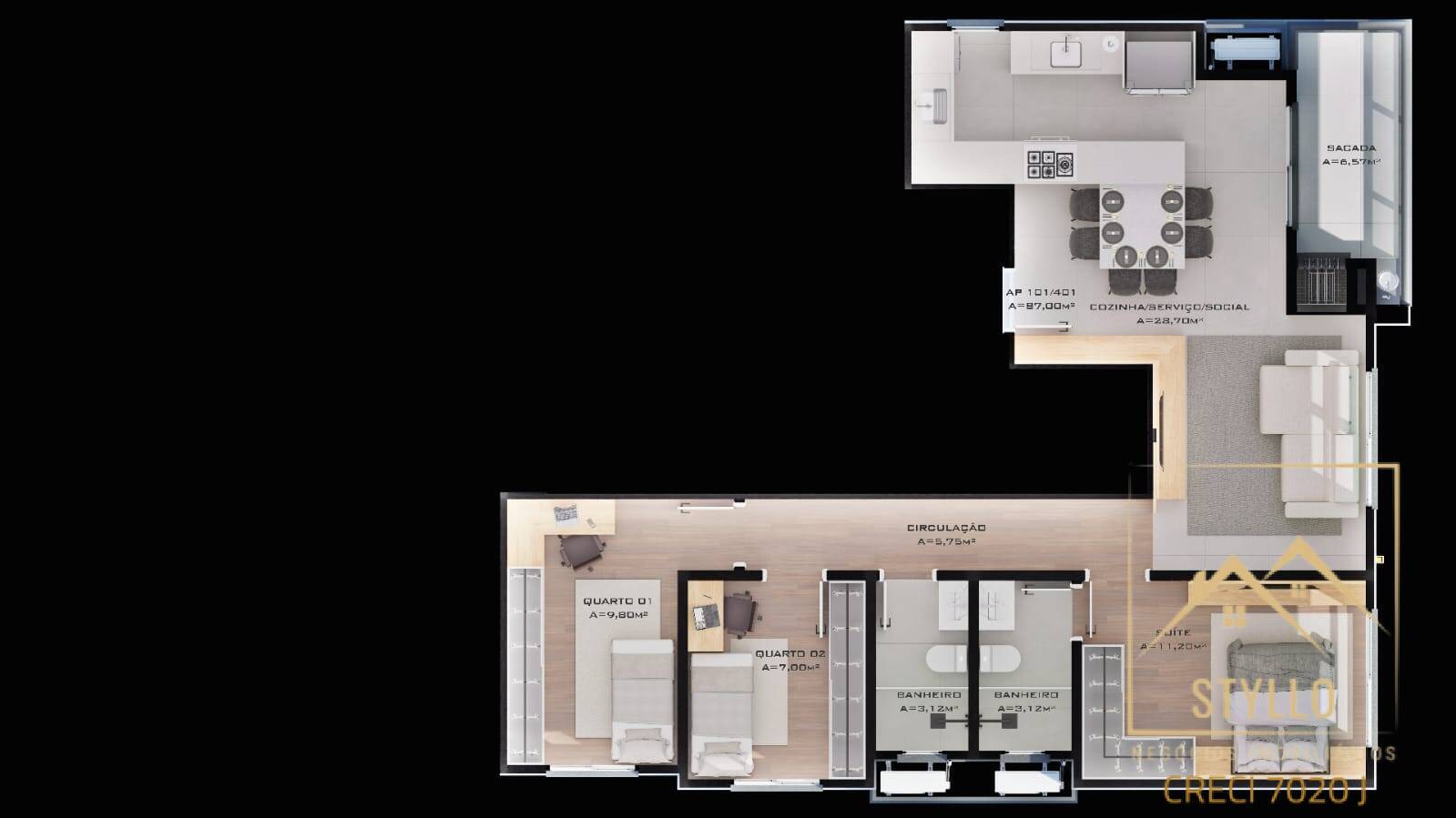 Apartamento, 3 quartos, 87 m² - Foto 17