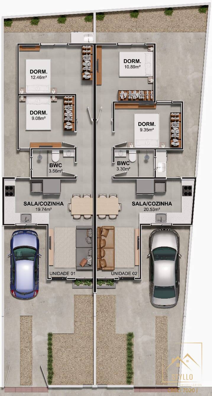 Casa, 2 quartos, 53 m² - Foto 12