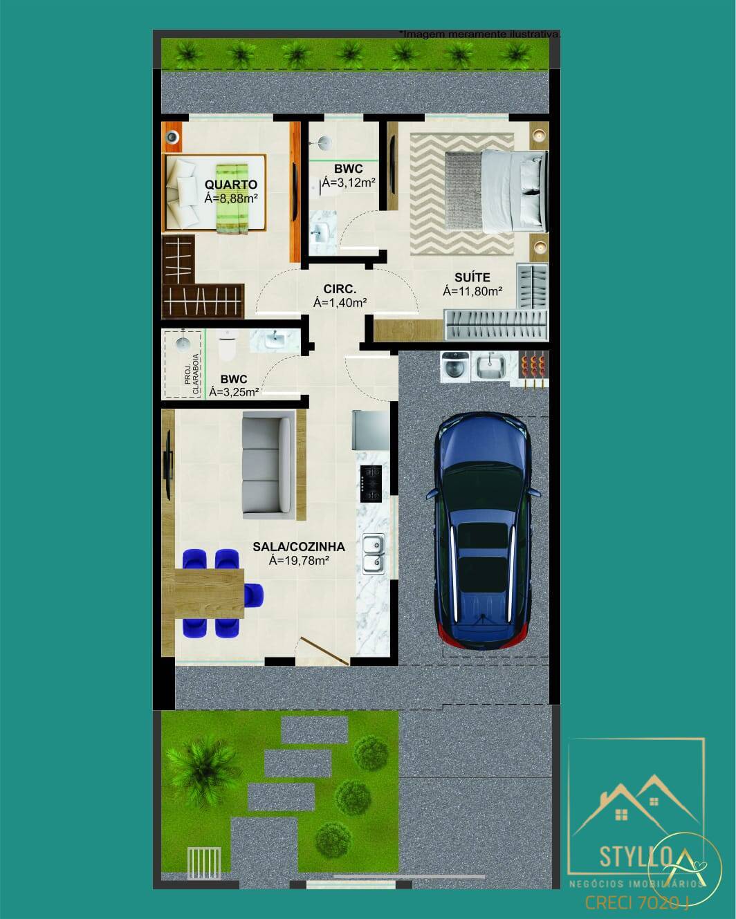Casa, 2 quartos, 65 m² - Foto 2