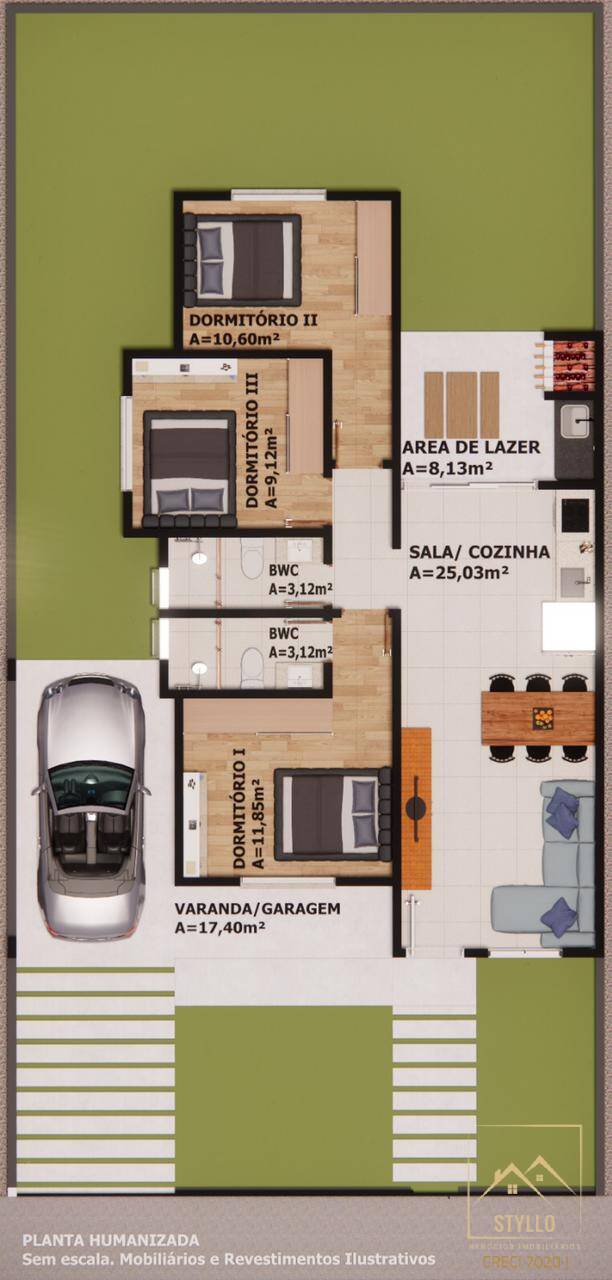 Casa, 3 quartos, 96 m² - Foto 2