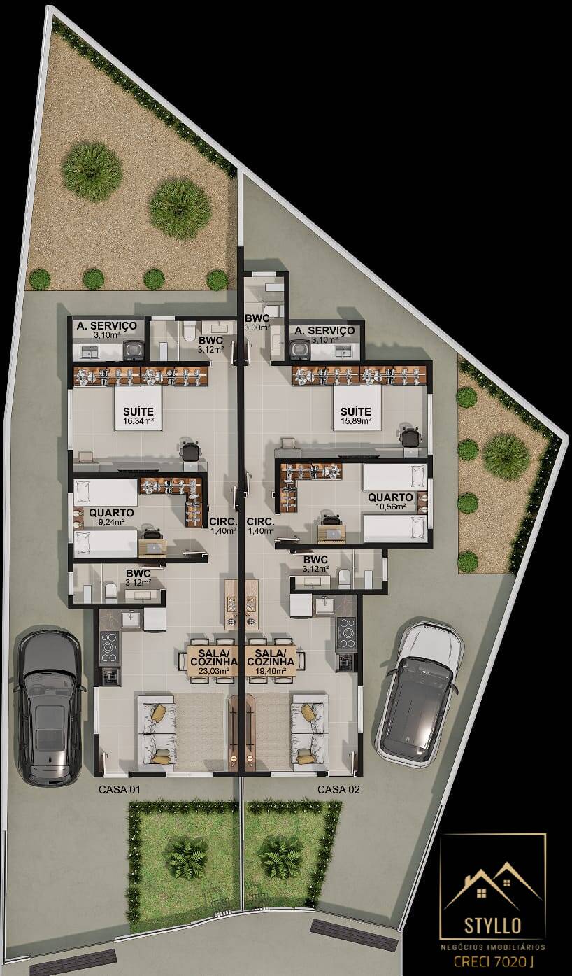 Casa, 2 quartos, 72 m² - Foto 13