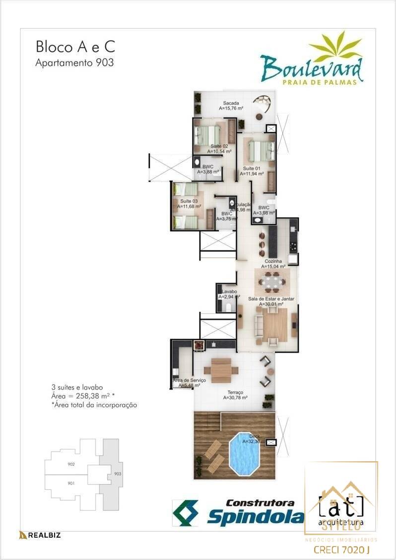 Cobertura, 3 quartos, 203 m² - Foto 39