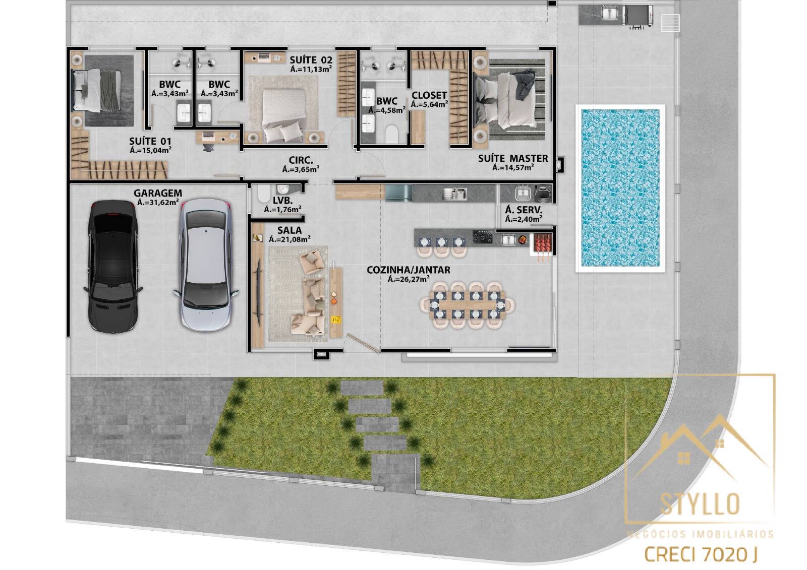 Casa, 3 quartos, 170 m² - Foto 12